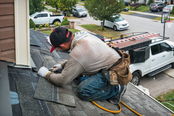 Professional Metal Roofing technician working in Bergen, NY